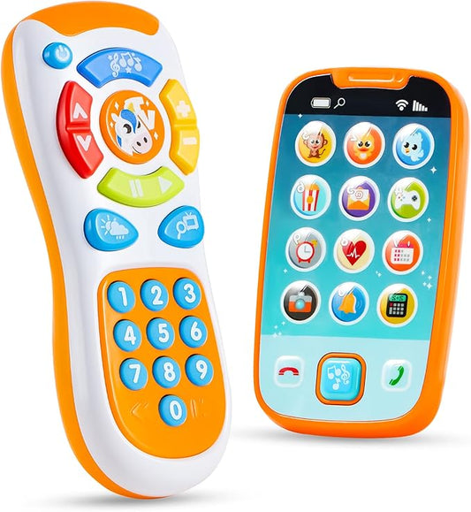 Smartphone Toys for Baby, Remote Control Baby Phone with Music, Learning Toy, Birthday Gifts for Infants, Kids, Boys and Girls, Gift for Christmas
