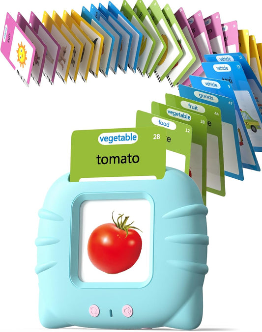 Talking Flash Cards for Toddlers 1 2 3 4 Year Olds, Montessori Language Learning with 224 Words,