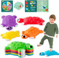 Turtle Balance Stepping Stones, 6 Pcs Kids Turtle Jumping Stones Steps Stones Up to 265 Ibs, Toddler Obstacle Course Coordination Game Toys for Ages 3 Years and UP Indoor or Outdoor Play