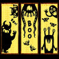 6Pcs Halloween Decorations Window Covers Clings, Monster Novelty Cute Wiggly Decor Decal Stickers for Party Supplies