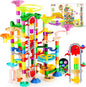 236Pcs Glowing Marble Run with Motorized Elevator- Construction Building Blocks Toys with 30 Glow in The Dark Plastic Marbles, STEM Toy for Boys and Girls Gift for Christmas