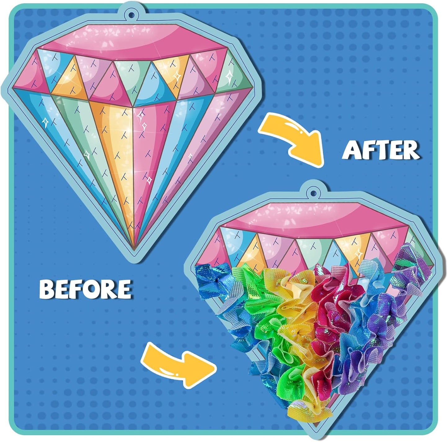 8 Packs Poke in Crafts Art Kits for Girl, Unicorn Mermaid Mess Free Kids' Paper