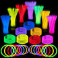 300 Pcs 8" Glowsticks, Halloween Supplies Pack, Bracelets Necklaces, Glow in the Dark Party Favors, Easter, Christmas, Football Party Supplies