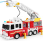 Extra Large Toddler Fire Truck Toys for Boys with 33-inch Ladder, Realistic Sirens, Lights & Sprinkler Pump, Big Firetruck Emergency Vehicle, Kids Toys for Age 3, 4, 5, 6, 7, Christmas Birthday Gift