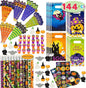 144 Pieces 24 Pack Assorted Halloween Themed Stationery Kids Gift Set Trick Treat Prize Party Favor Toy Including Halloween Pencils, Rulers, Stickers, Stamps and Erasers in Trick or Treat Bags