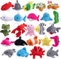 24 Pcs Mini Sea Animal Plush Toys, Stuffed Sea Animal Bulk for Kids Birthday Party Favors, Basket Stuff, Pinata Fillers, Goodie Bag Fillers, School Prizes, Valentine's Day Party Supplies