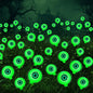 Halloween Decorations Outdoor Solar Scary Eyeball Lights, 2 Pcs 12 LEDs Green Pathway Yard Stakes, Waterproof Firefly Lights for Halloween Graveyard Yard Garden Patio Walkway Party