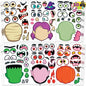 30 Pcs Halloween Make a Face Stickers for Kids, Halloween Party Favor, Party Craft Supplies, Fall Sticker Sheets with 6 Different Facial Expression, Classroom Art Activities Treat Games Goodies