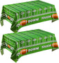 2 PCS Football Table Cover (54'*72") for Football Party Touchdown Tablecloth, Game Day Tailgate Table Cover Plastic Party Supplies