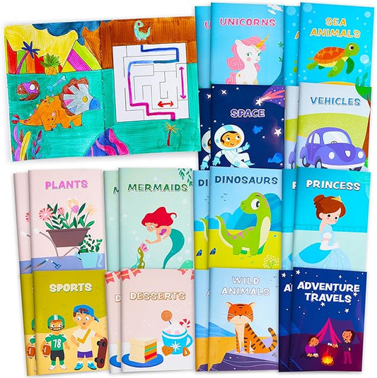 24Pcs Coloring Books for Kids Ages 4-8, Bulk Mini Coloring Book for Party Favors, Goodie Bags Stuffers for Kids | Birthday Party Gifts | Classroom Travel Activity | Stocking Stuffers