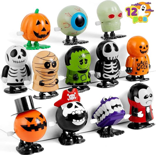 12 PCS Halloween Wind Up Toys for Kids Gifts, Wind Up Toys Bulk for Halloween Party Favors Goodie Bag Fillers, Student School Classroom Favors, Carnival Game Prizes