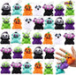 28 PCS Halloween Mini Plush Toy Assortment with 7 Characters, Mini Halloween Plush Toy Bulk for Kids Trick or Treating, Classroom Party Favors Supplies Prizes, Goodie Bag Stuffers Fillers